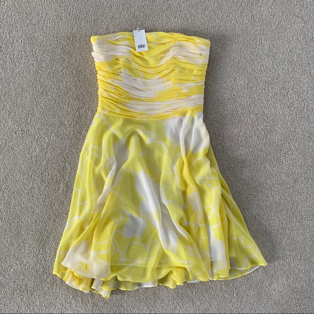 Banana Republic summer chiffon strapless dress.
